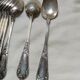 12 small spoons in solid silver, in their box.