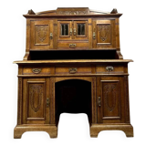 Bureau à gradin époque Art Nouveau en chêne vers 1900