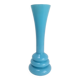 Vase en opaline bleue à anneaux space age