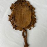 Wooden hand mirror