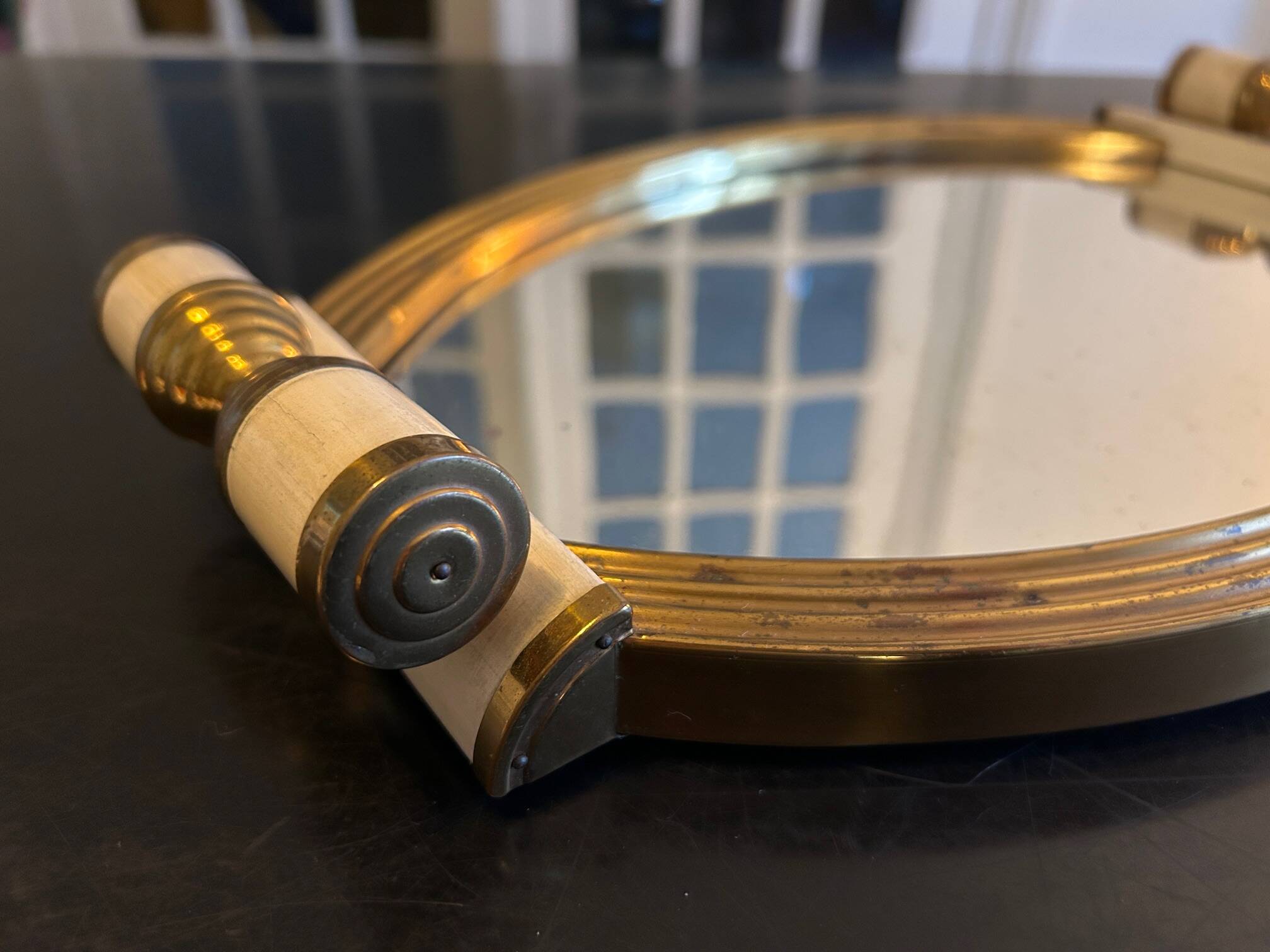 art deco mirrored tray