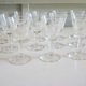 Service of 33 glasses on foot & carafe