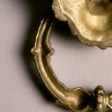 Lion door knocker, in brass