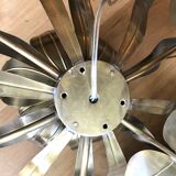 Water lily golden brass ceiling lamp