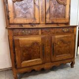 Bressan buffet with two bodies from the Louis XV period in walnut and elm.