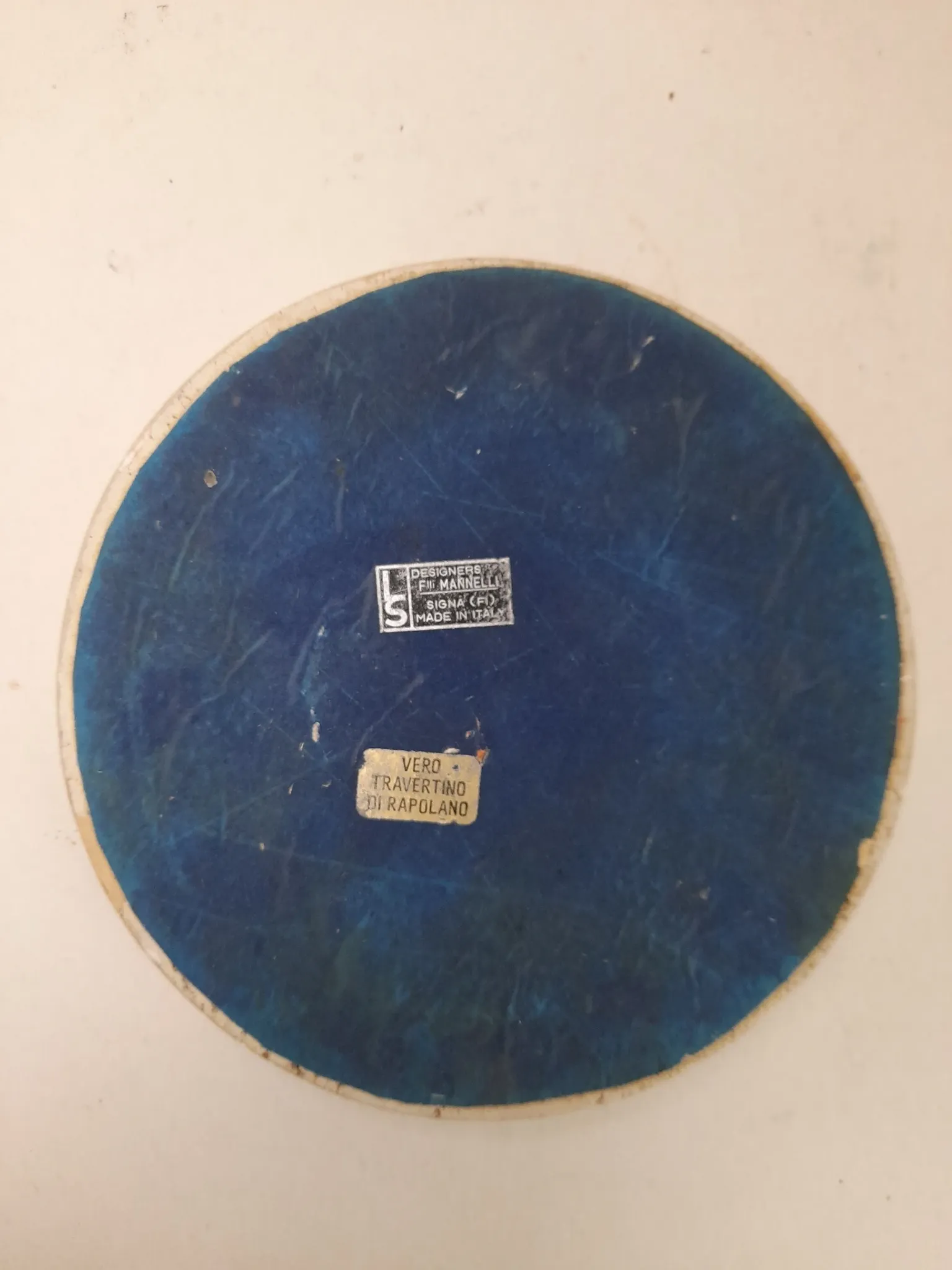Large travertine ashtray Fratelli Mannelli
