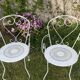 Lot de 2 anciens fauteuils de jardin en fer forgé