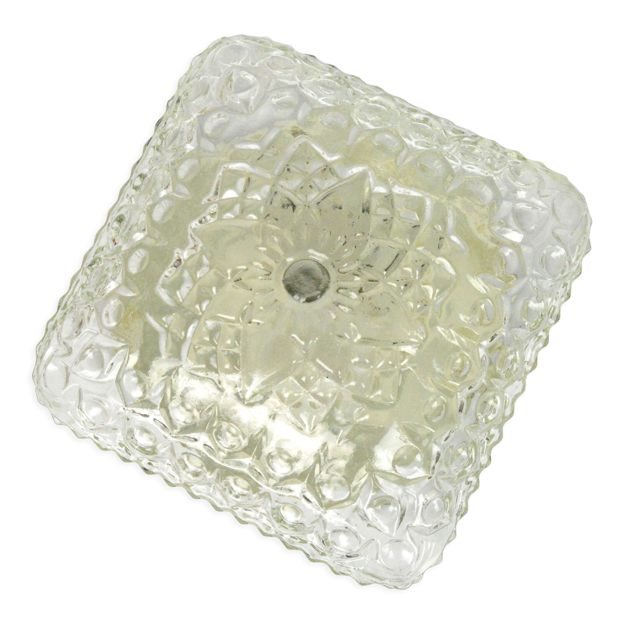 1970s modern glass plafond HP Leuchten, Germany