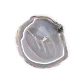 Empty pocket in gray agate, 1970s