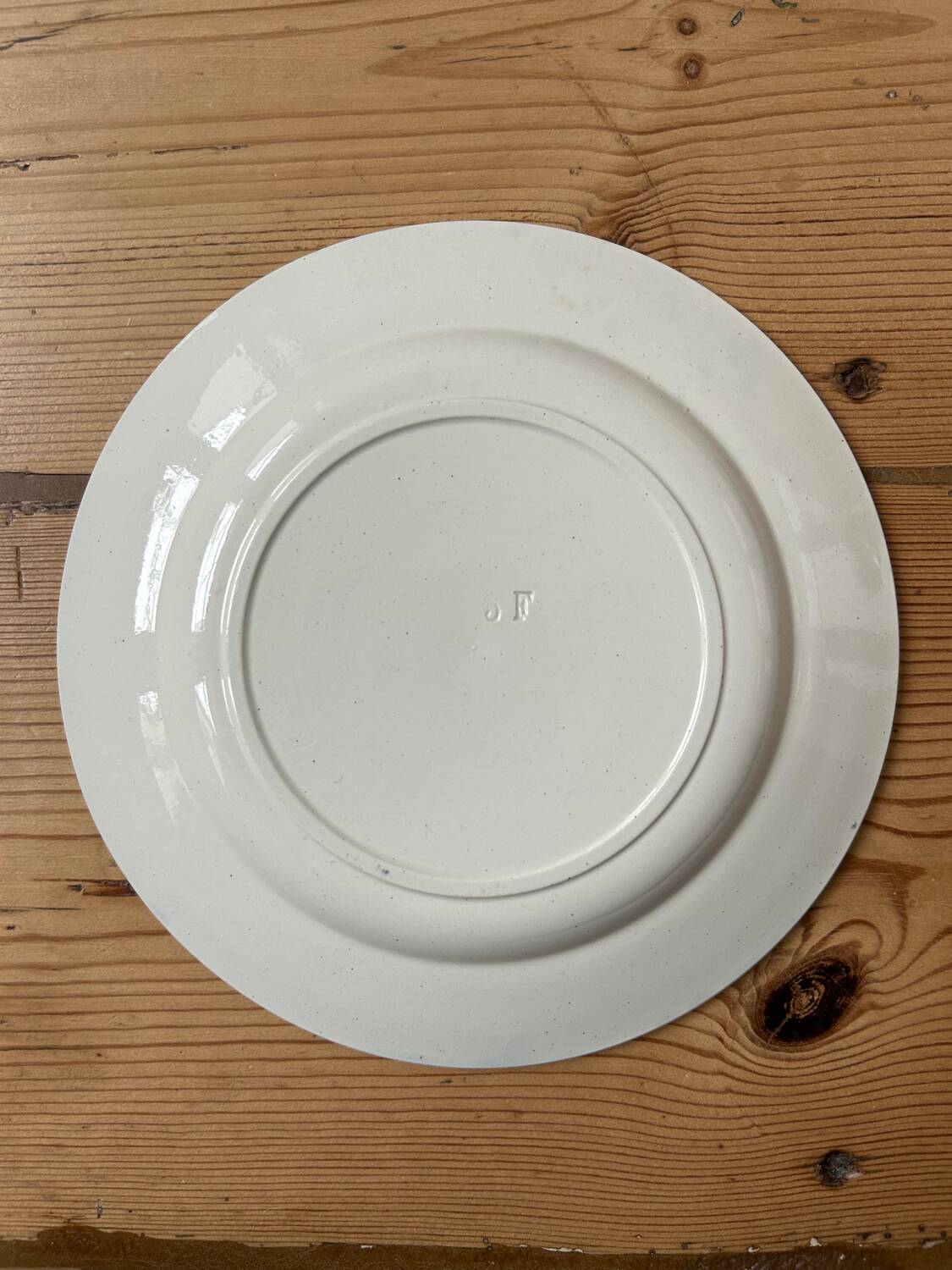 Set of 6 mismatched antique dinner plates
