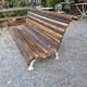 Cast iron garden bench with oak slats
