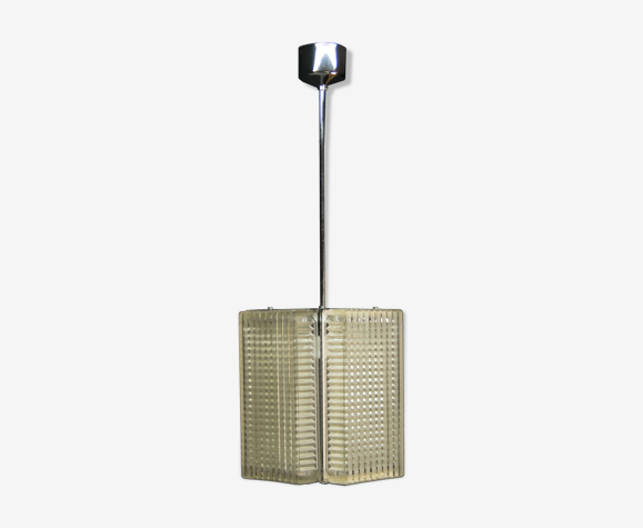 Suspension en verre du milieu du siècle, années 1970