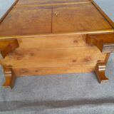 Art Deco secretary in walnut and walnut bramble