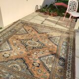 Tapis d'orient ancien fond orange 233x268cm