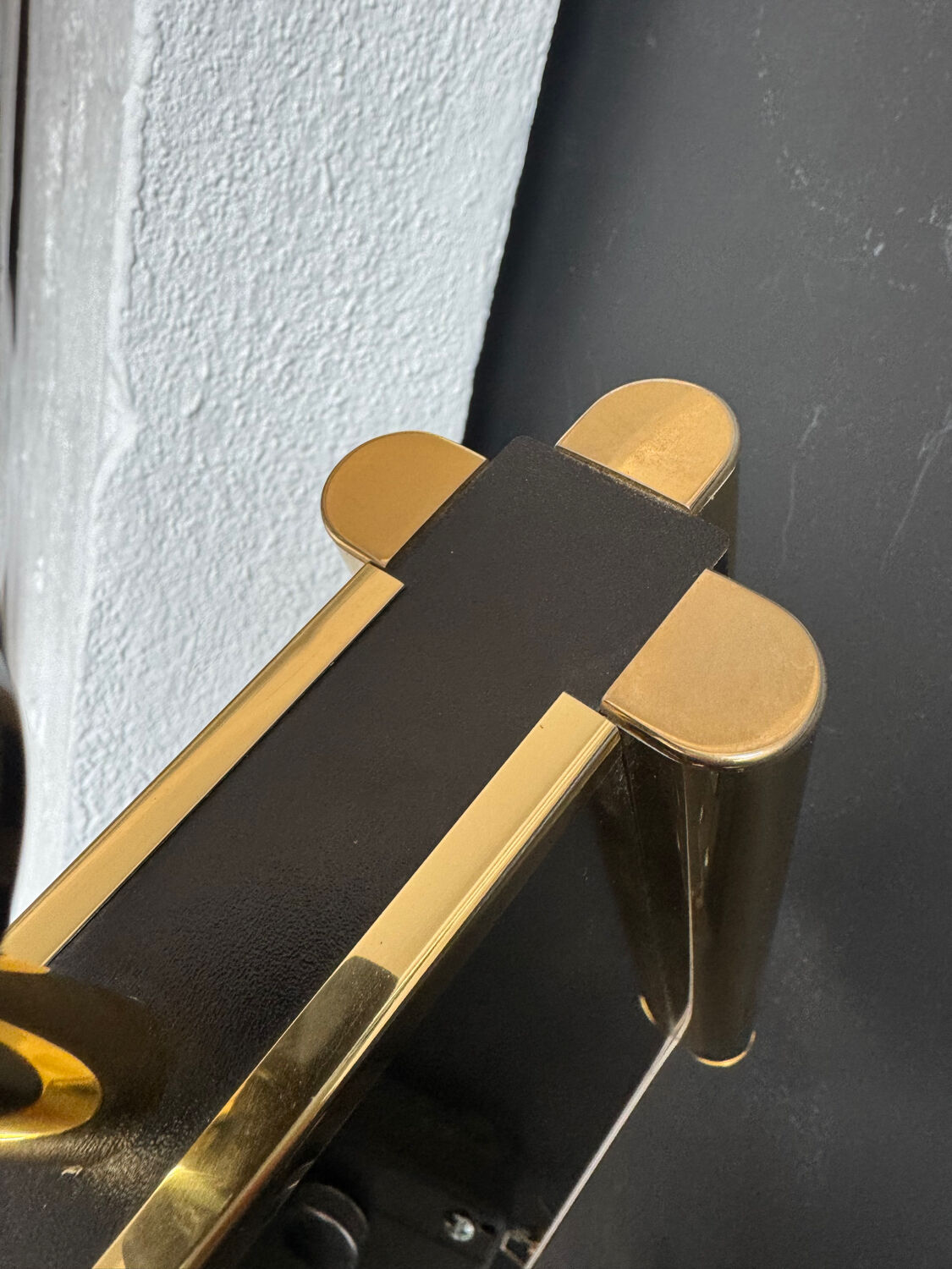 Smoked mirror lamp brass 1970s