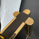 Smoked mirror lamp brass 1970s