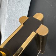 Lampe miroir fumé laiton années 70