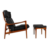 Fauteuil et repose-pieds par Ib Kofod-Larsen pour OPE, Suède