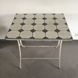 White wrought iron table