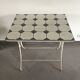 White wrought iron table
