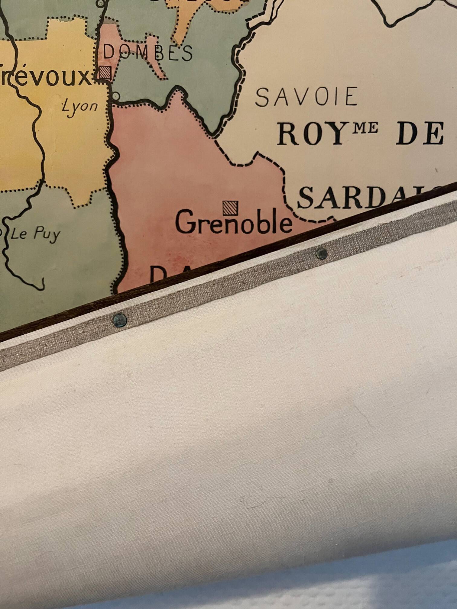Map of France in 1789 - old school map to hang vintage school poster