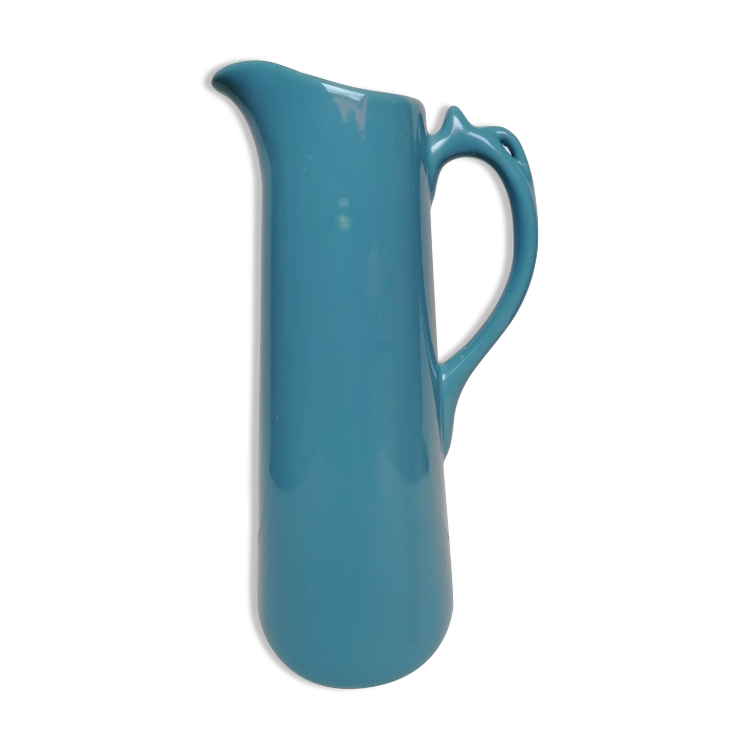 Vase céramique émaillé bleu