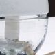 Italian Design Table Lamp of Thick Solid Glass from 1960