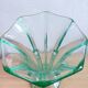 Vase en verre pressé vert style Art déco, vers 1960