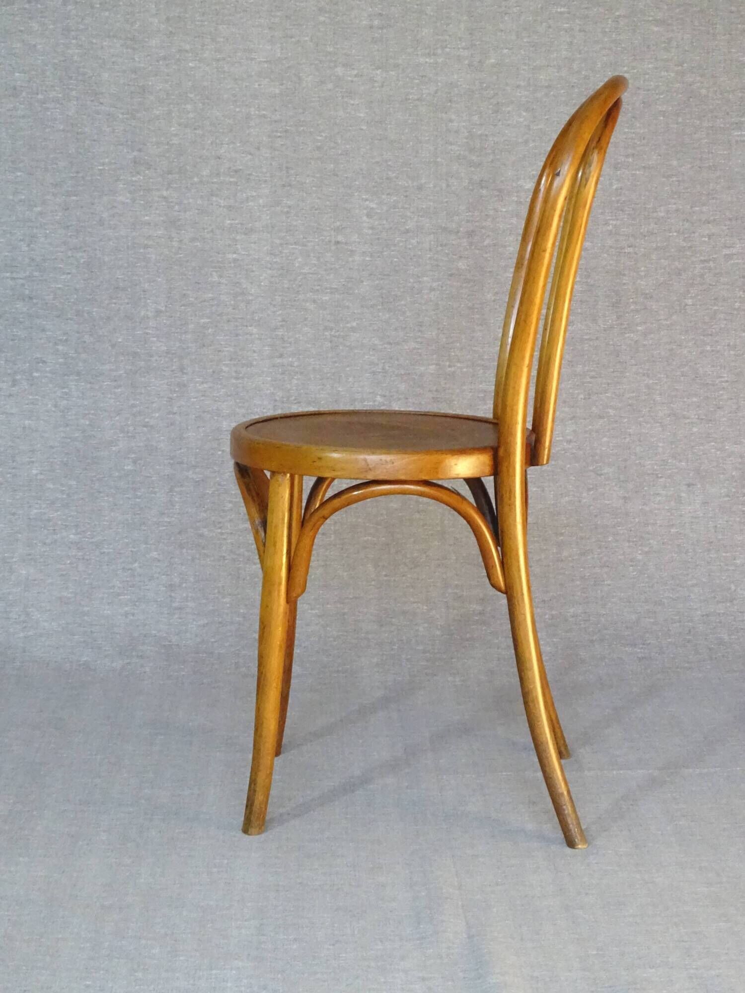 Bistro chair with floral seat Art Nouveau 1920 by Glarus, Switzerland