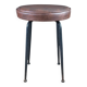Vintage brown faux leather stool