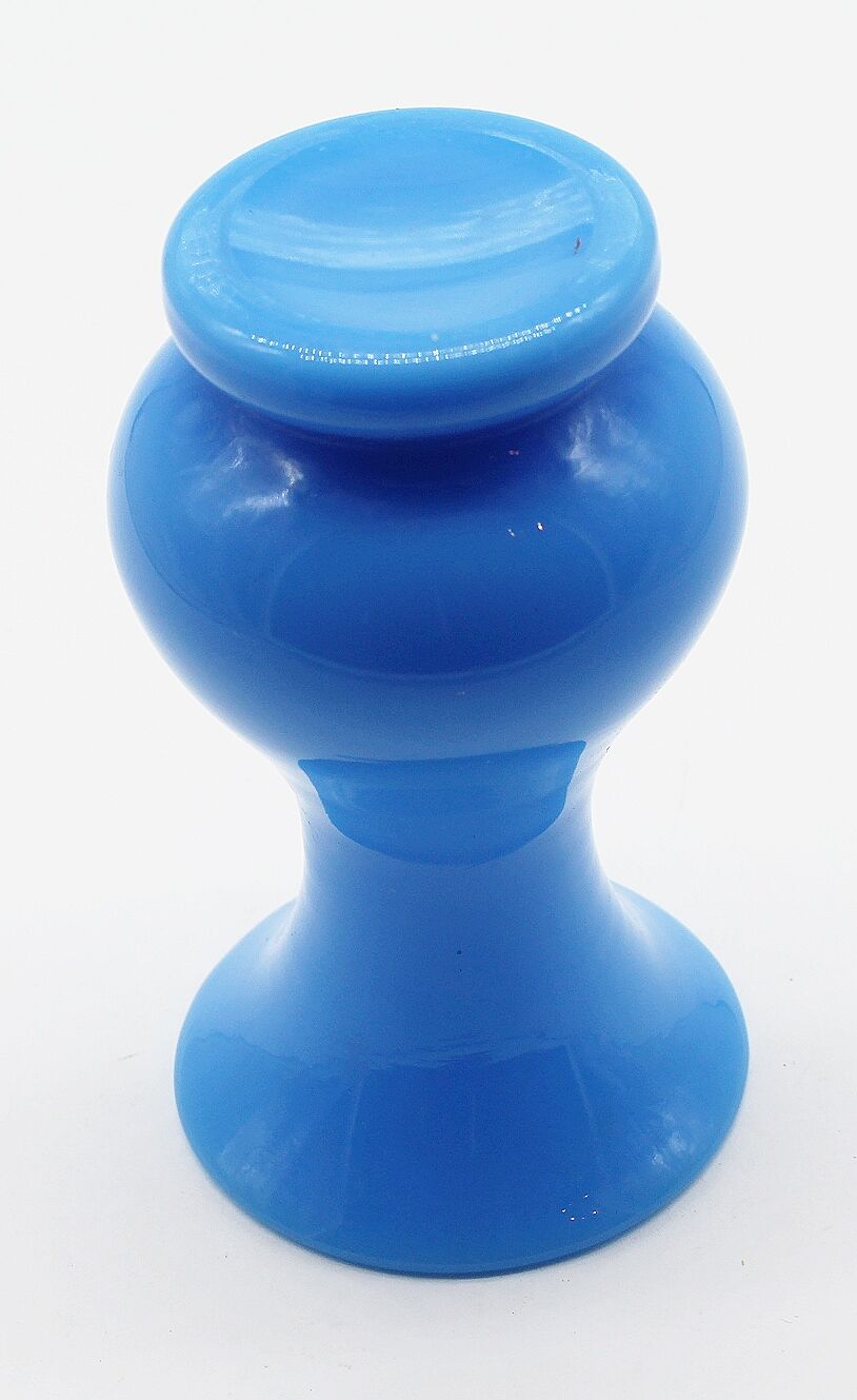 Small vase in blue opaline
