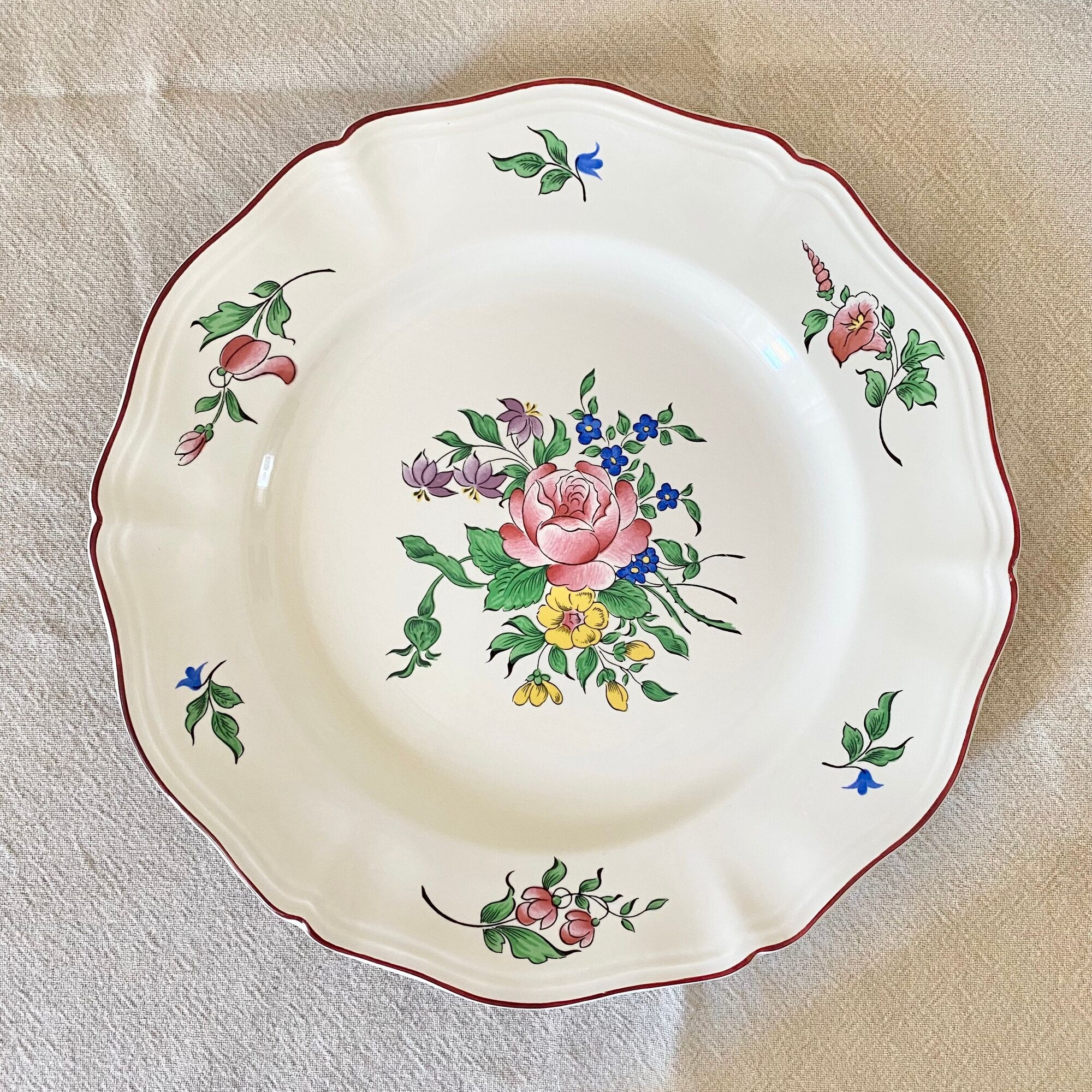 Set of 4 flat plates lunéville