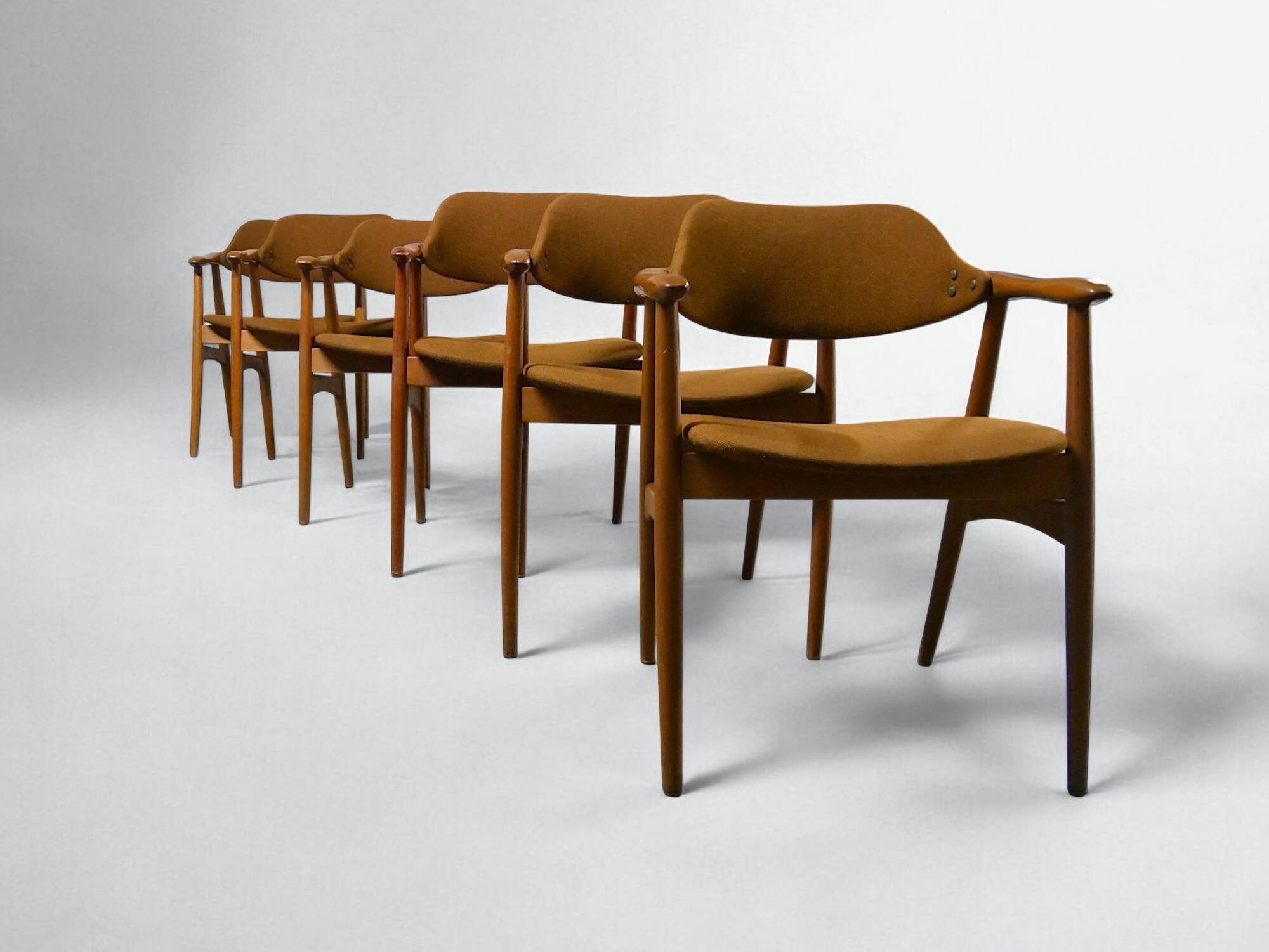 Série de 6 fauteuils danois en teck - Vintage 1960