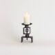 Wrought metal totem candle holder, 1960s