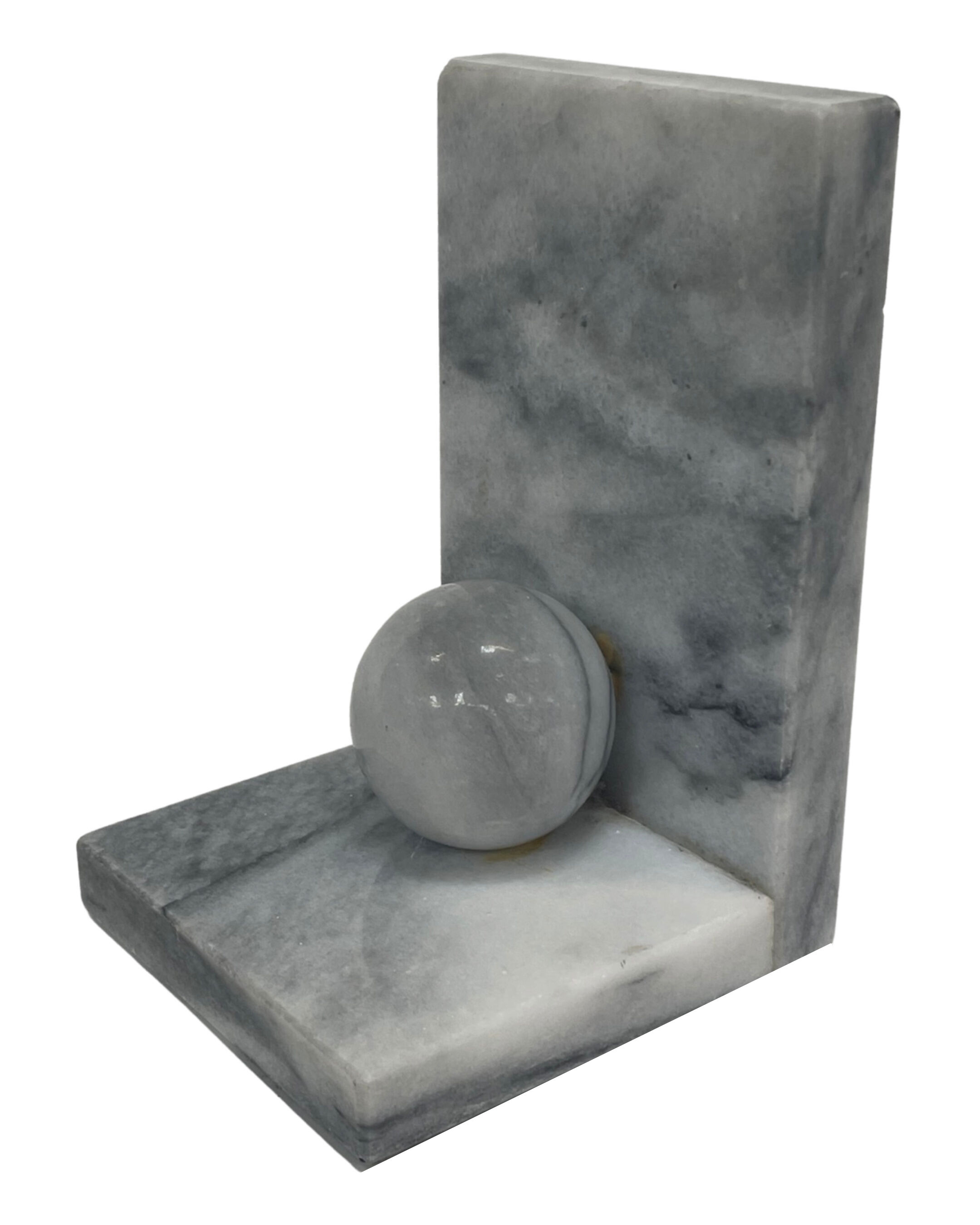 Vintage bookends marble 80s design bookend