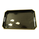 RECTANGULAR LACQUERED WOODEN PLATTER WITH FISH DECORATION