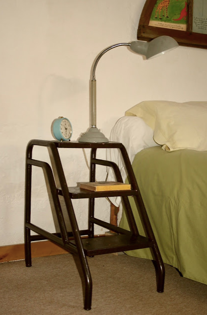 Metal ladder 3 steps industrial vintage