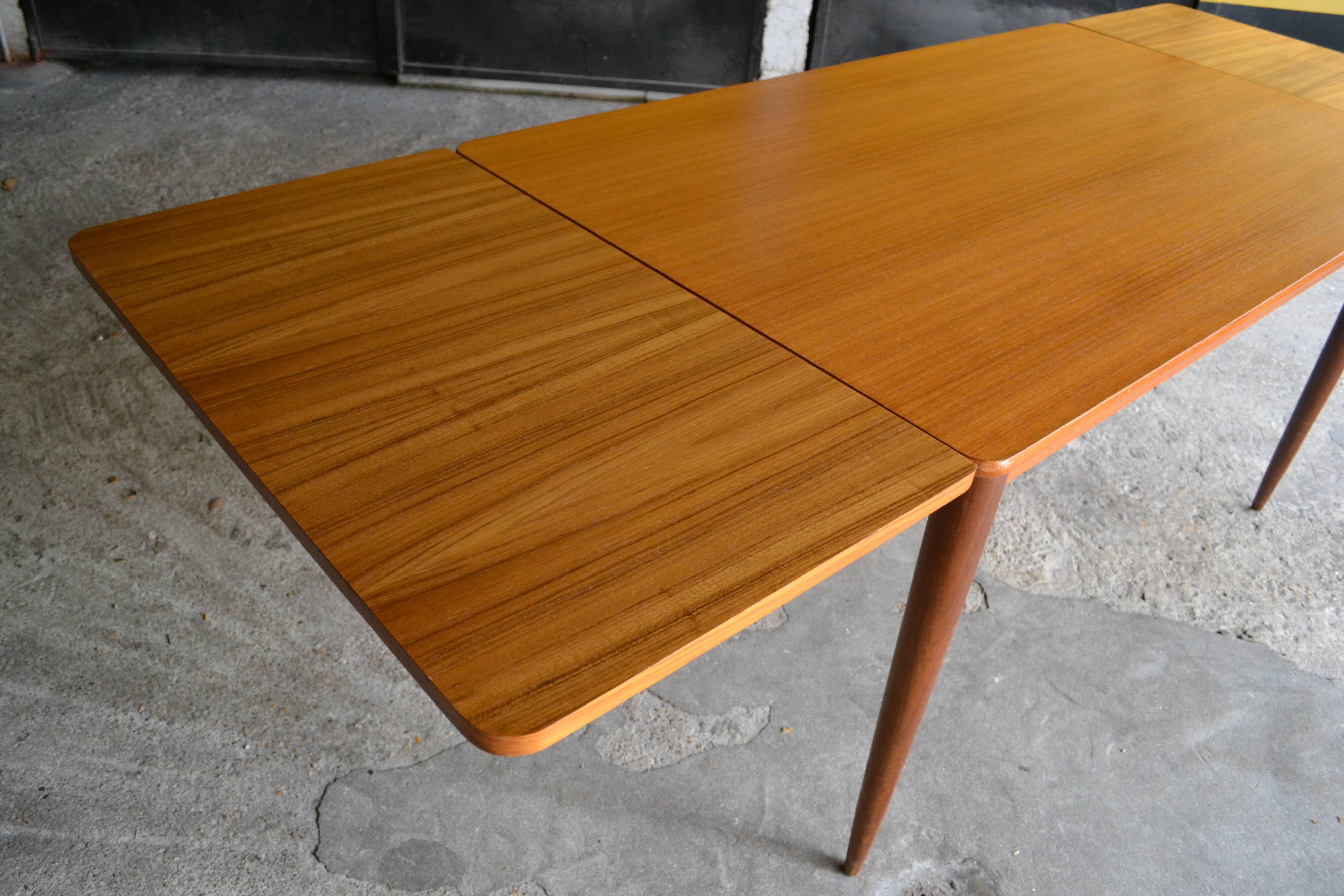Scandinavian vintage teak extendable table