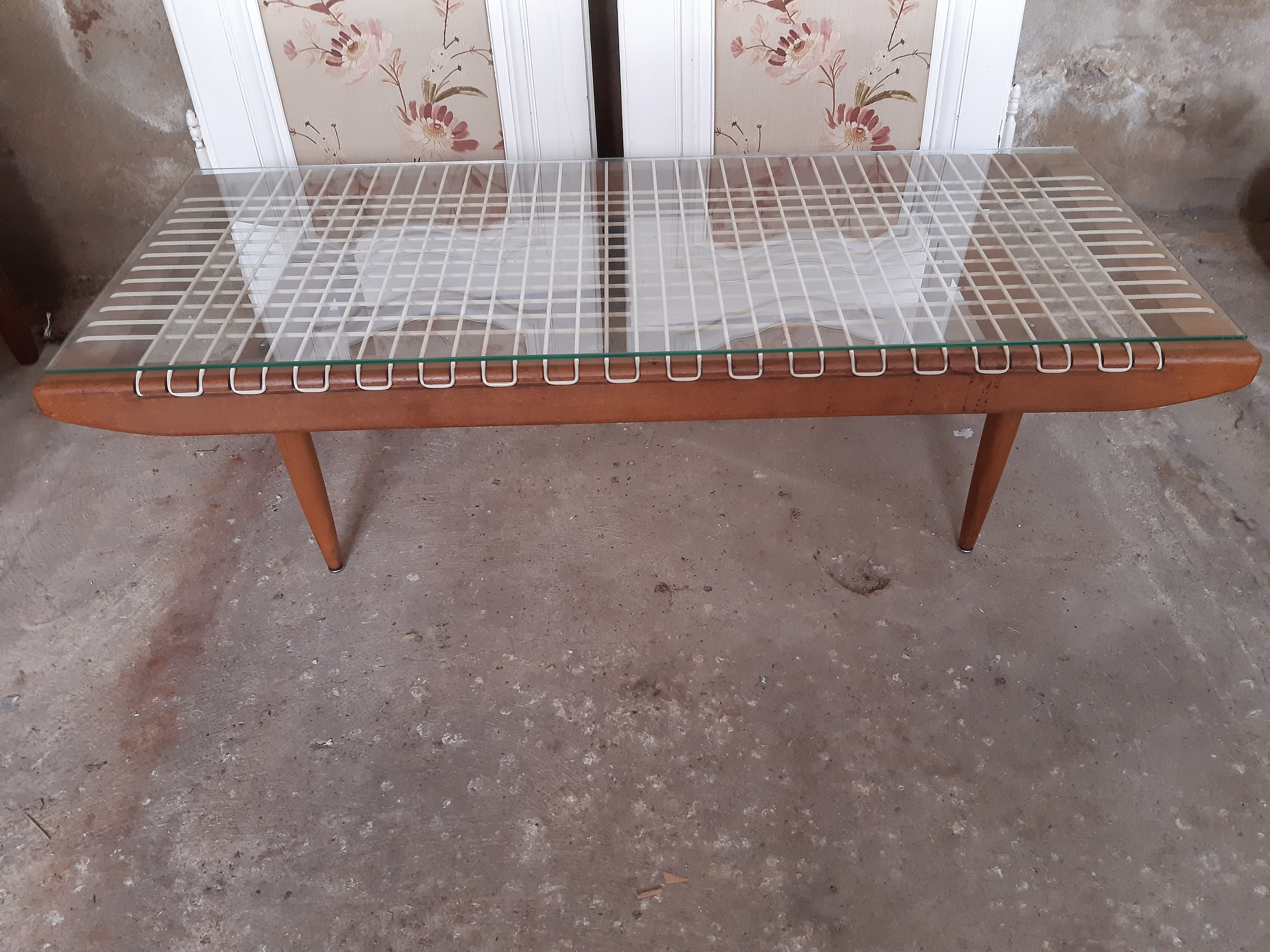 Georges Tigien vintage teak coffee table