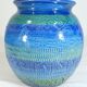 Aldo Londi ceramic ball vase Bitossi Riminu blu