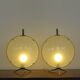 French Metal Glass table lamps 1950s