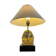 Golden brass table lamp tutankhamun Year 70 vintage pyramid