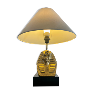 Lampe a poser laiton doré toutankhamon annee 70 pyramide vintage