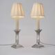 Paire antique de lampes de table en argent corinthien, William Hutton, années 1900, Royaume-Uni