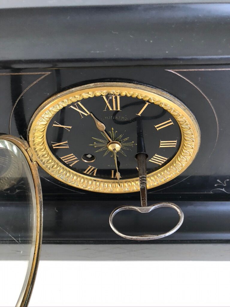 Black marble fireplace pendulum