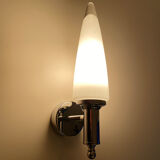3 vintage chrome and Murano glass wall lamps, 70s
