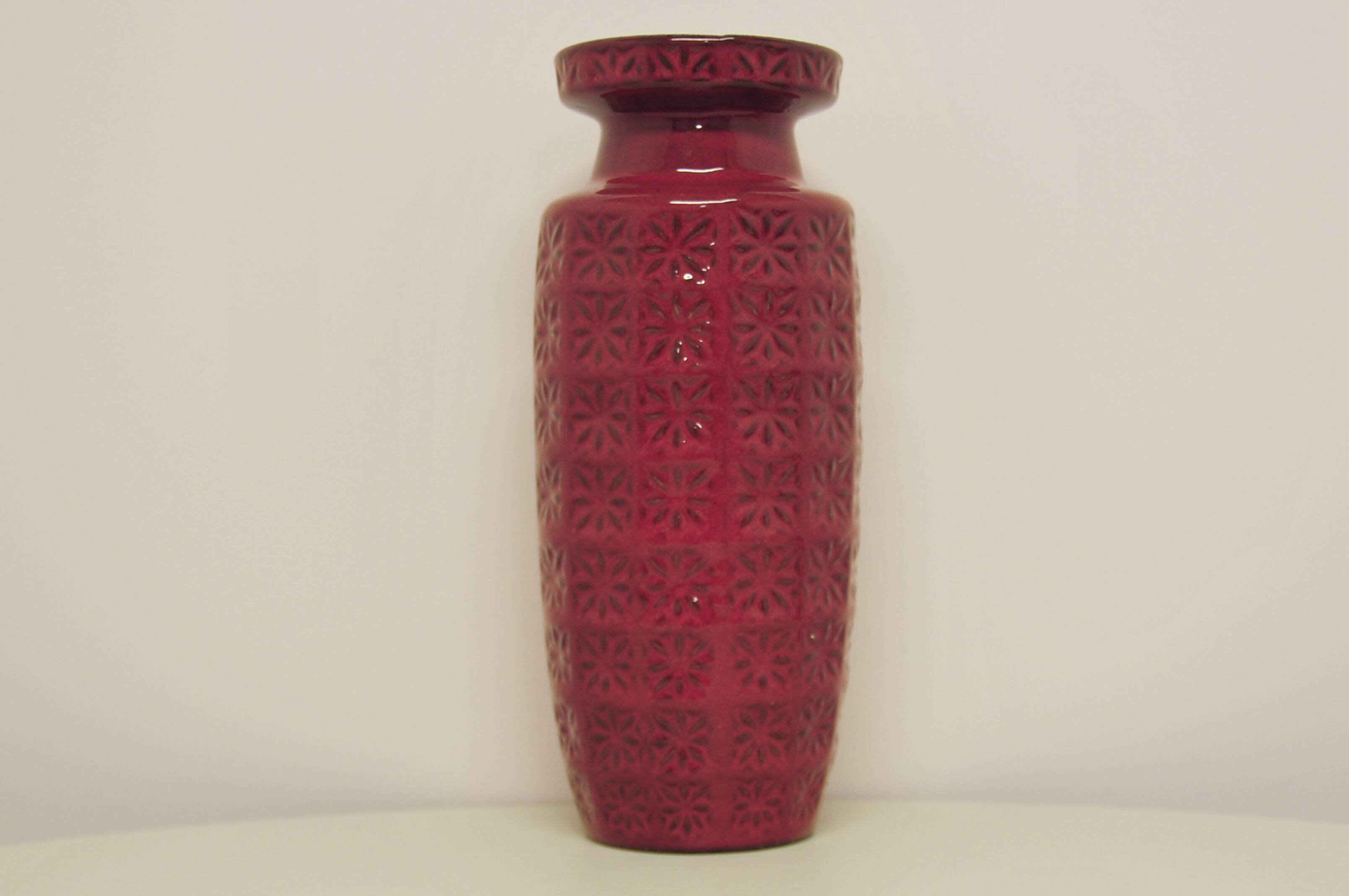 vintage red Prisma West Germany vase Scheurich