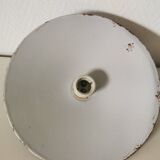 white speckled enamelled metal lampshade