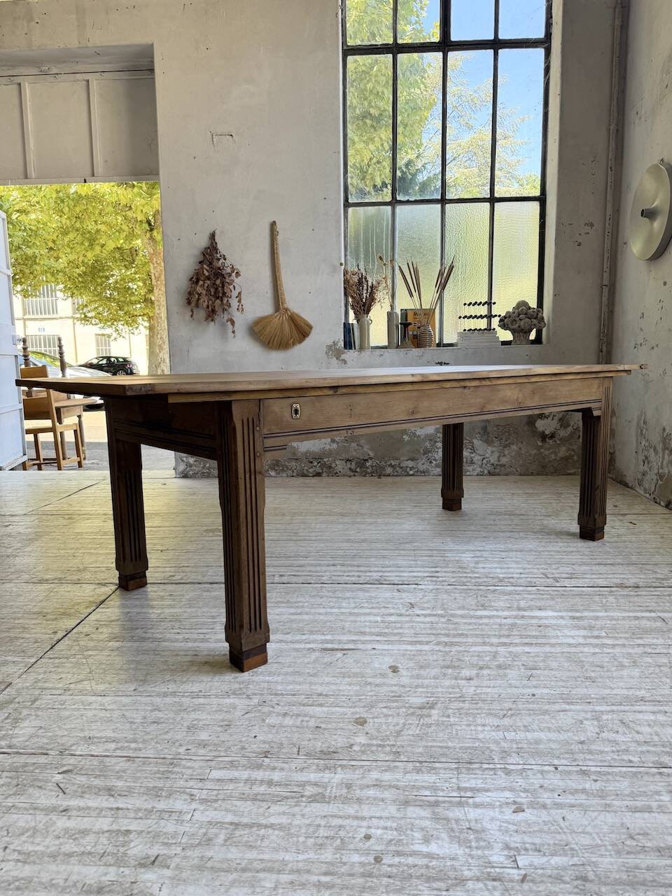 Country farmhouse table in solid beech and oak 2.5m XL