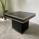 Black lacquer and brass console coffee table